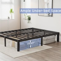 Hunlostten 12 High King Bed Frame No Box Spring Needed Heavy Duty King Platform Bed Frame With Round Corners Easy Assembly