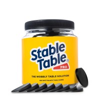 Stable Table - Black Restaurant Table Leg 100 Shim Wedges Premium Furniture Levelers Restaurant Table Shims, Home Improvement Diy Levelers - Rubber Type Texture, Firm, Non-Slip, Doors, Tables And More
