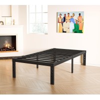 Comasach Twin Size Bed Frame 12 High Heavy Duty Platform Bed Frame Sturdy Steel Frame No Box Spring Needed Noisefree Easy Ass