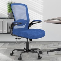 Office Chair, Ergonomic Desk Chair With Adjustable Lumbar Support, High Back Mesh Computer Chair With Flip-Up Armrests-Bifma Passed Task Chairs, Executive Chair For Home Office