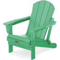 Serwall Foldable Adirondack Chair For Patio Garden Outdoors Fire Pitmint