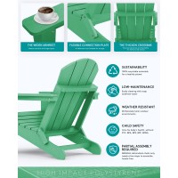 Serwall Foldable Adirondack Chair For Patio Garden Outdoors Fire Pitmint