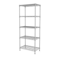 Singaye 5 Shelves Storage Shelf Wire Shelf Adjustable Storage Shelving Metal Shelf Unit For Laundry Bathroom Kitchen Office Pant