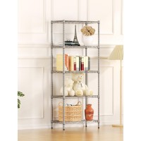 Singaye 5 Shelves Storage Shelf Wire Shelf Adjustable Storage Shelving Metal Shelf Unit For Laundry Bathroom Kitchen Office Pant