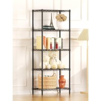 Singaye 5 Shelves Wire Shelf Storage Shelves Adjustable Storage Shelving Metal Shelves Unit For Laundry Bathroom Kitchen Office