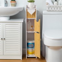 Aojezor Bathroom Storage Cabinet Small Bathroom Storage Cabinet For Small Space Toilet Paper Cabinet Fit For Small Roll Whi