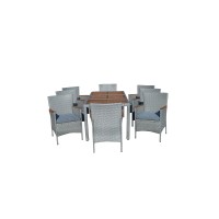 Mare Blu Shimme 9 Piece Dining Set 8 Chairs 1 Table(D0102H5H50P)