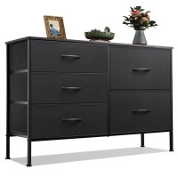 Wlive Dresser For Bedroom With 5 Drawers Wide Bedroom Dresser With Drawer Organizers Chest Of Drawers Fabric Dresser For Livi