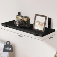 Fixwal 10 Pack Black Floating Shelves For Wall Black Wall Book Shelves For Living Room Decor Bedroom Bathroom Kitchen