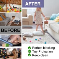 Rowinsydd 16 Pack Toy Blocker For Furniture Clear Under Couch Blocker Stop Things Going Under Sofa Or Bed 16 L X 16 H A