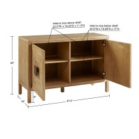 Paige 2-Door Accent cabinet with Adjustable Shelves(D0102H5LPHJ)