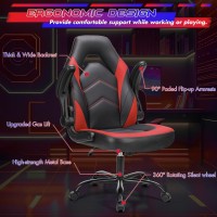 Sweetcrispy Computer Gaming Desk Chair Ergonomic Office Executive Adjustable Swivel Task Pu Leather Racing Chair With Flipup