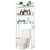 Otk Overthetoilet Storage 3 Tier Bathroom Organizer Shelf Freestanding Space Saver With Toilet Paper Holder Multifunctional