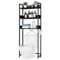 Otk Overthetoilet Storage 3 Tier Bathroom Organizer Shelf Freestanding Space Saver With Toilet Paper Holder Multifunctional