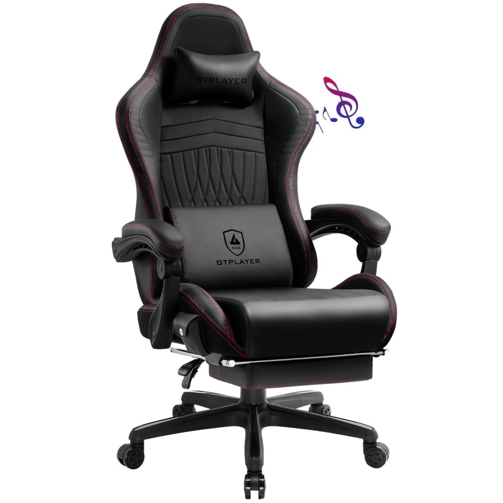 Gtplayer Chair Computer Gaming Chair Leather Red