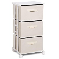 Max Houser Dresser Tower With 3 Drawers Fabric Dresser Drawer Organizer Unit Dresser Chest With Wood Top Vertical Storage Dresse