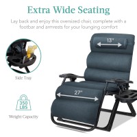 Best Choice Products Oversized Zero Gravity Chair Folding Outdoor Patio Recliner Xl Anti Gravity Lounger Wremovable Cushion