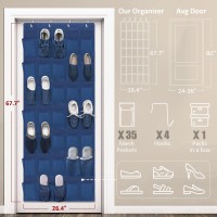 Over The Door Shoe Organizers 35 Mesh Pockets Hanging Shoe Organizer Shoe Rack For Door Closet Entryway Bedroom Bathroom Pantry