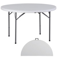 Zenstyle Folding Table Indoor Outdoor Portable Plastic Dining Card Table Utility Table For Camping Dining Event Party White R