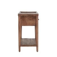 Ciaria 1 Drawer End Table Brown by Kosas Home