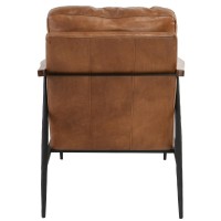 Arnold Leather Club Chair Tan by Kosas Home