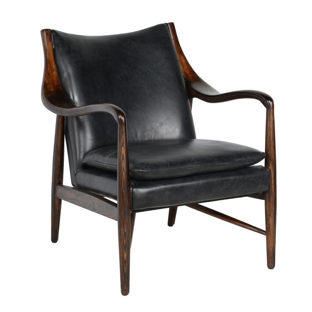 Kareem Club Chair Black by Kosas Home