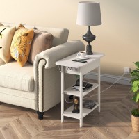 Lidyuk End Table With Charging Station Flip Top Side Table With Usb Ports And Outlets Nightstand For Small Spaces Bedside Tab