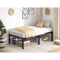 Qeromy King Size Bed Frame 18 In Sturdy Platform Bed Frame King Heavy Duty Metal Bed Frame No Box Spring Needed Quick Easy