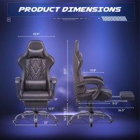 Homall Gaming Chair Computer Chair With Footrest And Massage Lumbar Support Ergonomic High Back Video Game Chair With Swivel S