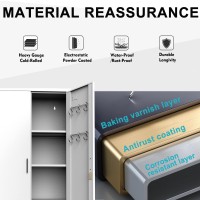 Paofin Storage Cabinet With Doors And Shelves Metal Storage Cabinet Office Storage Cabinet With Label Bar Lockable Storage Cabin