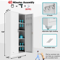 Paofin Storage Cabinet With Doors And Shelves Metal Storage Cabinet Office Storage Cabinet With Label Bar Lockable Storage Cabin