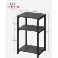 Vasagle Side Table Small End Table Tall Nightstand For Living Room Bedroom Office Bathroom Misty Gray And Classic Black Ul