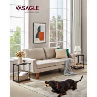 Vasagle Side Tables Set Of 2 Small End Table Nightstand For Living Room Bedroom Office Bathroom Chestnut Brown And Classic