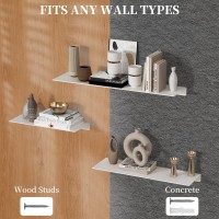 Joom White Metal Wall Floating Shelf Metal Wall Shelf Small Bathroom Shelfdisplay Shelves For Wall Storage White 16 In