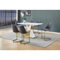 Dark grey counter height chairs with gold chrome base Set of 2