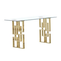 Best Quality Furniture Ct238 Console Table, Gold