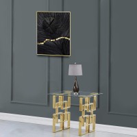 Best Quality Furniture Ct237 End Table, Gold