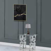 Best Quality Furniture Ct234 End Table, Silver