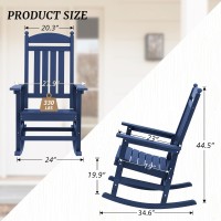 Cozyman Outdoor Rocking Chairs All Weather Resistant Porch Rocker Chairs With High Back 350Lbs Support Hdps Composite Rocking