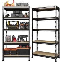 Primezone 32W X 16D X 63 H Storage Shelves 2 Pack 5 Tier Adjustable Garage Storage Shelving Heavy Duty Metal Storage Or