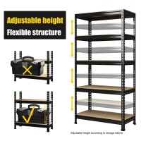 Primezone 32W X 16D X 63 H Storage Shelves 2 Pack 5 Tier Adjustable Garage Storage Shelving Heavy Duty Metal Storage Or