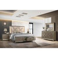 5Pc New York Bedroom Set  Queen Size (Platform) Bed