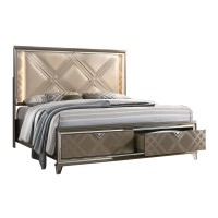 Best Quality Furniture New York Bedroom Set, Majestic Gold