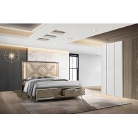 Best Quality Furniture New York Bedroom Set, Majestic Gold