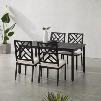 Locke 5Pc Outdoor Metal Dining Set