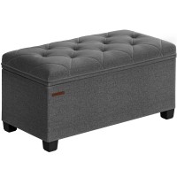 Songmics Storage Ottoman Bench Foot Rest With Legs 157 X 30 X 157 Inches End Of Bed Bench Storage Chest Load Up To 660 Lb