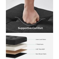 Songmics Storage Ottoman Bench Foldable Foot Rest With Legs 15 X 30 X 157 Inches End Of Bed Bench Storage Chest Load Up To