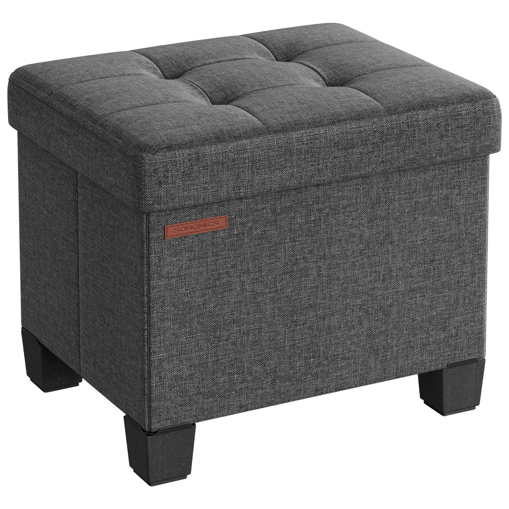 Songmics Storage Ottoman Small Ottoman Foot Rest With Legs 126 X 158 X 132 Inches Foot Stool Ottoman With Storage Load Up