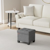 Songmics Storage Ottoman Small Ottoman Foot Rest With Legs 126 X 158 X 132 Inches Foot Stool Ottoman With Storage Load Up