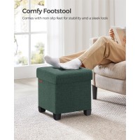 Songmics Storage Ottoman Small Ottoman Foot Rest With Legs 15 X 15 X 157 Inches Foot Stool Ottoman With Storage Load Up To